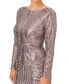 Фото #3 товара Women's Sequined Long-Sleeve Gown