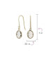 Classic Elegant 10K Gold Faceted Briolette Bezel Set Oval Natural Aquamarine Dangle Drop Earrings For Women Wire Fish Hook