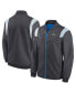 ფოტო #1 პროდუქტის Men's Anthracite Los Angeles Chargers Sideline Coaches Bomber Full-Zip Jacket