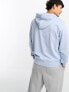 New Balance Essentials Stacked Logo Fleece Hoodie in light blue