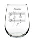 Фото #1 товара Music is my Forte Musician Gifts Stem Less Wine Glass, 17 oz