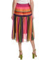 Фото #2 товара Farm Rio Mixed Stripes Midi Skirt Women's