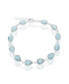 ფოტო #1 პროდუქტის Sterling Silver Pear-Shaped Larimar Linked Bracelet