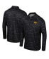 Фото #1 товара Men's Black Iowa Hawkeyes Carson Raglan Quarter-Zip Jacket