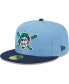 Men's Light Blue, Navy Pittsburgh Pirates Green Undervisor 59FIFTY Fitted Hat