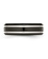 ფოტო #2 პროდუქტის Titanium Brushed Black IP-plated Grooved Wedding Band Ring