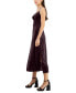 Petite Cowl-Neck Sleeveless Midi Velvet Dress