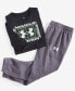 Toddler & Little Boys 2-Pc. Touchdown Logo Graphic Performance T-Shirt & Brushed Fleece Joggers Set Черный, 4T - фото #4