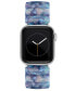 ფოტო #1 პროდუქტის Women's Blue Marbled Acetate Expansion Bracelet designed for 42/44/45/Ultra/Ultra 2 Apple Watch