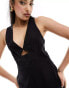 Pretty Lavish tie back wide leg jumpsuit in black 34 - фото #6