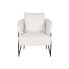 Armchair DKD Home Decor White Polyester Metal 70 x 67 x 86 cm