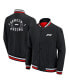 Men's Black Formula 1 Clubhouse Satin Full-Snap Jacket