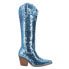 Фото #1 товара Dingo Dance Hall Queen Sequin Snip Toe Cowboy Womens Blue Casual Boots DI182-40