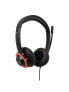 V7 Safesound Headset für die Schule mit Mikrofon - Lautstärkenbegrenzung - antimikrobiell - 2 m Kabel - 3,5 mm - Notebook - Computer - PC – schwarz - rot - Kopfhörer - Kopfband - Büro/Callcenter - Schwarz - 2 m - China