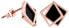 Фото #1 товара Бронзовые серьги в форме двойного квадрата - черные
