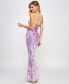 Фото #2 товара Juniors' Sequined Strapless Lace-Up-Back Gown, Created for Macy's