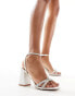 Фото #4 товара Be Mine Abina embellished sandals in ivory satin