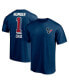 ფოტო #2 პროდუქტის Men's Navy Houston Texans #1 Dad T-shirt