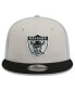 ფოტო #2 პროდუქტის Men's Cream, Black Las Vegas Raiders 2023 Sideline Historic 9FIFTY Snapback Hat