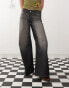 Cheap Monday Poser mid rise wide leg skater jeans in rubby washed black Черный, W26 L32 - фото #4