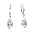 Gorgeous silver earrings with light blue zircons AGUC2693-T