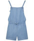 ფოტო #1 პროდუქტის Big Girls Square-Neck Chambray Shortall