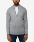 Фото #5 товара Men's Ribbed Mock Neck Quarter-Zip Sweater