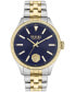 ფოტო #1 პროდუქტის Men's Colonne Two-Tone Stainless Steel Bracelet Watch 45mm