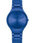 ფოტო #1 პროდუქტის Unisex Swiss True Thinline Les Couleurs Le Corbusier Blue High-Tech Ceramic Bracelet Watch 39mm