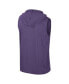 ფოტო #2 პროდუქტის Men's Heather Purple LSU Tigers Varsity Sleeveless Hoodie Tank Top