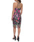 Women's Embroidered-Floral Mesh Sheath Dress