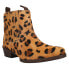 Фото #2 товара Roper Dustt Ii Leopard Square Toe Chelsea Booties Womens Brown Casual Boots 09-0