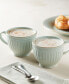 French Perle Groove Latte Mug Set, 2 Piece