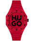 ფოტო #1 პროდუქტის Men's Grail Quartz Red Silicone Watch 42mm