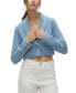 Фото #3 товара Women's Natalia Long-Sleeve Cropped Denim Jacket