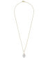 Фото #3 товара Wrapped diamond Hamsa Hand 18" Pendant Necklace (1/10 ct. t.w.) in 10k Yellow or White Gold, Created for Macy's