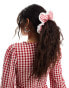 Reclaimed Vintage flower hair scrunchie in red gingham