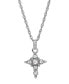 ფოტო #1 პროდუქტის Silver-Tone Crystal Cross Pendant Necklace