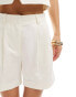 Фото #5 товара Mango linen mix co-ord shorts in white