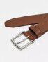 Only & Sons leather belt in tan Коричневый, 95 cm - фото #3