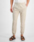 Фото #6 товара Men's Charles Linen Jogger Pants, Created for Macy's