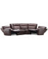 Фото #5 товара Dextan Leather 5-Pc. Sectional with 2 Power Recliners and 1 USB Console, Created for Macy's