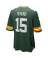 Фото #2 товара Men's Bart Starr Green Green Bay Packers Game Retired Player Jersey