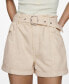 Фото #1 товара Women's Belt Detail Denim Shorts