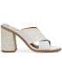 Фото #2 товара Women's Ricky Crossband Raffia Block-Heel Slip-On Sandals