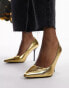 Topshop Erin patent court shoe in gold