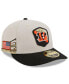 Фото #1 товара Men's Stone, Black Cincinnati Bengals 2023 Salute To Service Low Profile 59FIFTY Fitted Hat