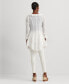 ფოტო #2 პროდუქტის Women's Embroidered Eyelet Shirt Jacket