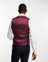 ASOS DESIGN slim suit waistcoat in navy Синий, Chest 46 Regular - фото #4