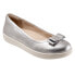 Фото #2 товара Trotters Avery T2202-044 Womens Silver Narrow Leather Ballet Flats Shoes
